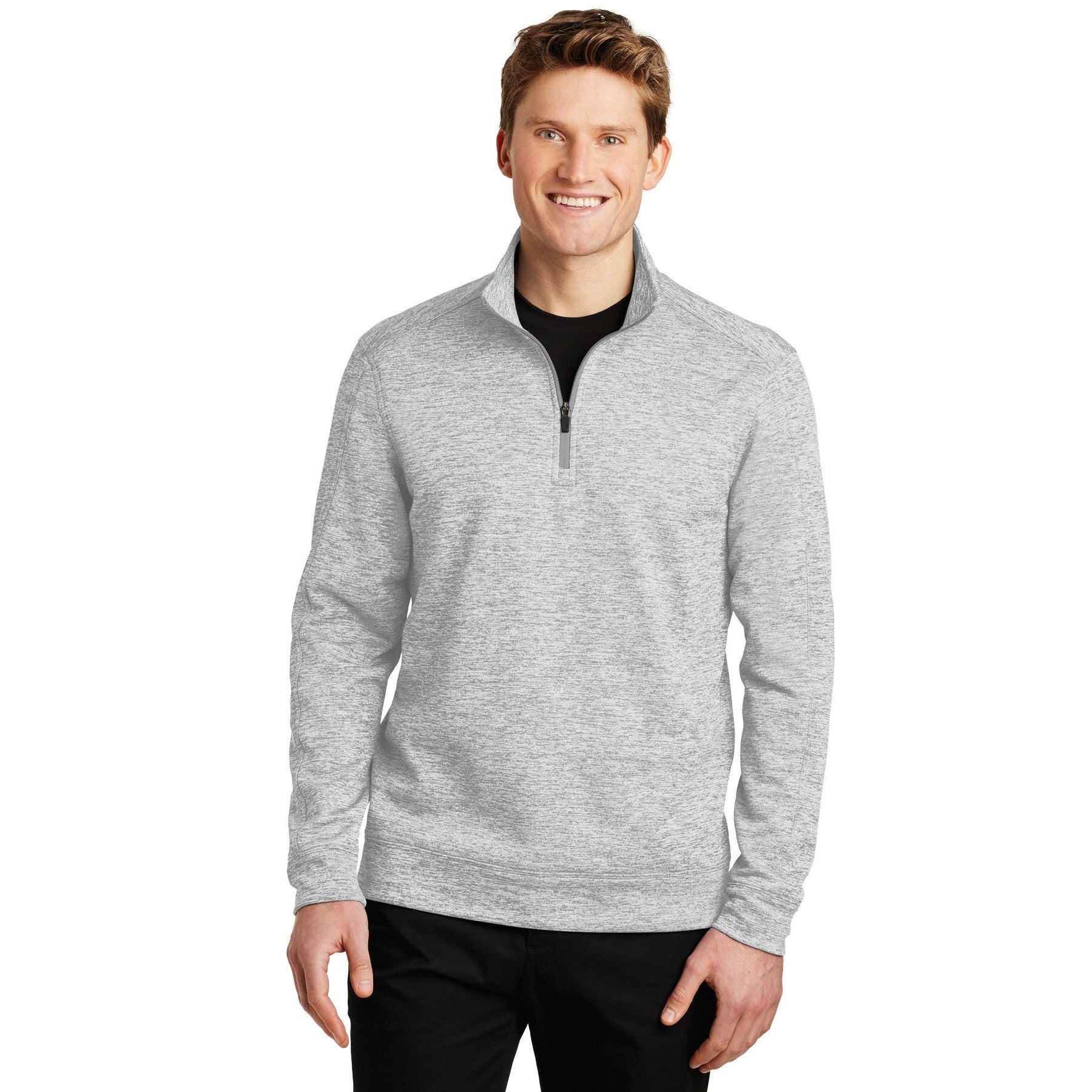 Sport-Tek-Sport-Tek® PosiCharge® Electric Heather Fleece 1/4-Zip Pullover. ST226-MedTech-4